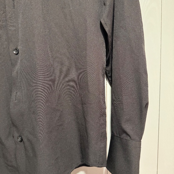 Con.Struct Men's Dress Shirt Slim Fit Button-Down Stretch Cooling Black - Size M - Picture 4 of 9